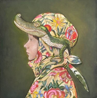 Ζωγραφική με τίτλο "Later, Alligator!" από Maria Titan, Αυθεντικά έργα τέχνης, Ακρυλικό