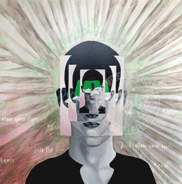 Ζωγραφική με τίτλο "A forest" από Nybé, Αυθεντικά έργα τέχνης, Ακρυλικό