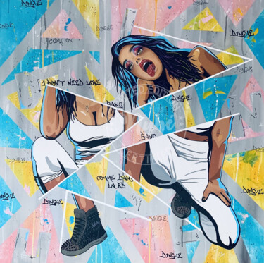 "Dingue" başlıklı Tablo Nybé tarafından, Orijinal sanat, Akrilik