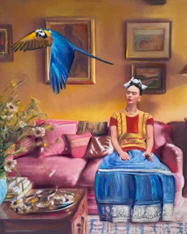 Peinture intitulée "Fly Birdie, Fly!" par Maria Titan, Œuvre d'art originale, Pastel
