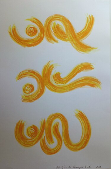 Painting titled "Recline (Aqua 5 - 1…" by Vincent Champion-Ercoli, Original Artwork, Watercolor