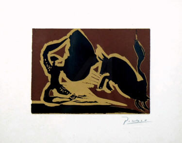 Printmaking titled "matador" by Pablo Picasso, Original Artwork, Engraving