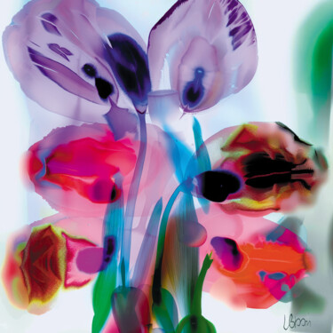 Painting titled "Watercolor Phantoms…" by Lena Bloom, Original Artwork, Manipulated Photography