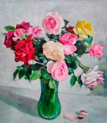 Ζωγραφική με τίτλο "A Gentle Gathering" από Mariya Zhakupova, Αυθεντικά έργα τέχνης, Λάδι