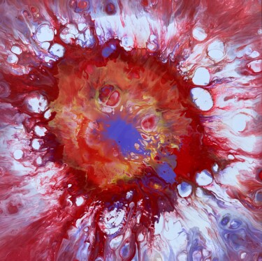 Painting titled "The Feminine Womb" by Nataly Ustinova, Original Artwork, Acrylic Mounted on Wood Stretcher frame