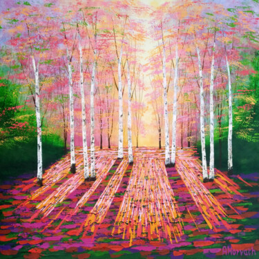 "Woodland Shimmer, G…" başlıklı Tablo Amanda Horvath tarafından, Orijinal sanat, Akrilik Ahşap Sedye çerçevesi üzerine monte…