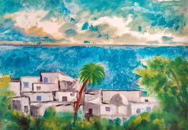 "In Tunisia" başlıklı Tablo Arbi Lakhal tarafından, Orijinal sanat, Petrol