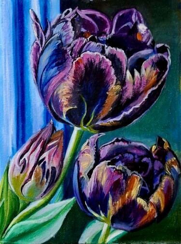 Ζωγραφική με τίτλο "Multicolored Gollad…" από Nadya Vi, Αυθεντικά έργα τέχνης, Λάδι