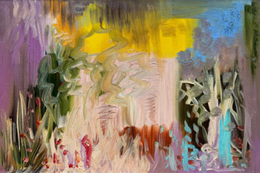 "Abstract Garden "Br…" başlıklı Tablo Evgeniya Minina Zhemi tarafından, Orijinal sanat, Petrol Ahşap Sedye çerçevesi üzerine…