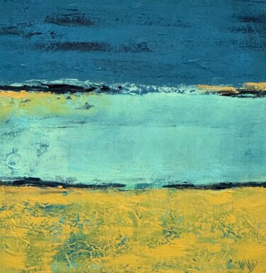 Painting titled "Entre Terre et Azur" by Valérie Debray, Original Artwork, Acrylic