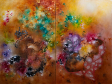 Painting titled "Rococo Interstellar" by Ernesto Alba, Original Artwork, Oil