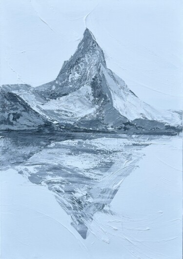 Pintura intitulada "Matterhorn vibes, t…" por Julia Evpak, Obras de arte originais, Acrílico Montado em Armação em madeira
