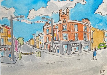 Ζωγραφική με τίτλο "camden 3" από Frob, Αυθεντικά έργα τέχνης, Ακουαρέλα