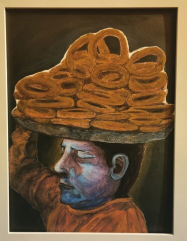 Painting titled "Portrait of shadows…" by Emre Boztas, Original Artwork, Oil