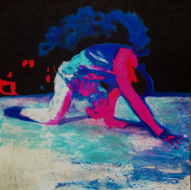 Painting titled "HOT CODE 32" by Suzana Henriqueta, Original Artwork, Acrylic Mounted on Wood Stretcher frame