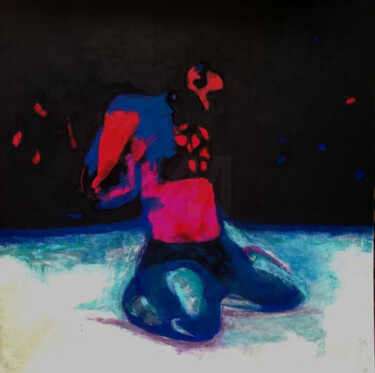 Malarstwo zatytułowany „HOT CODE 34” autorstwa Suzana Henriqueta, Oryginalna praca, Akryl Zamontowany na Drewniana rama noszy