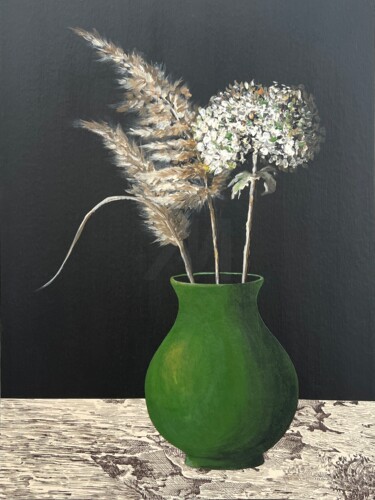 Peinture intitulée "Timeless Bloom — Mi…" par Marina Kozyr, Œuvre d'art originale, Acrylique Monté sur Carton