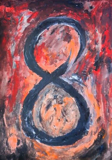 Peinture intitulée "Broken Infinity" par Milto Sideris, Œuvre d'art originale, Acrylique