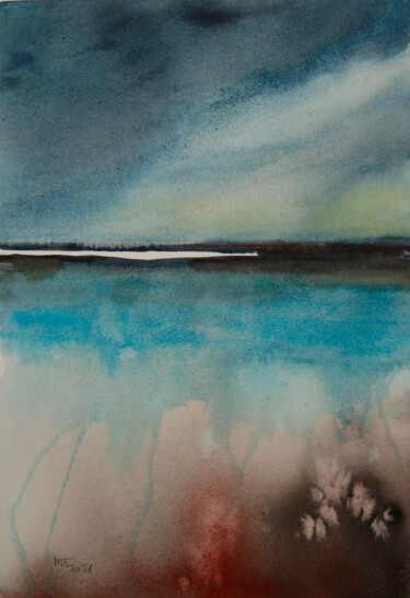 Painting titled "Gravità" by Mtf, Original Artwork, Watercolor