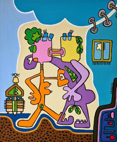 Peinture intitulée "Sealed with a kiss" par Inke Bemelmans, Œuvre d'art originale, Acrylique