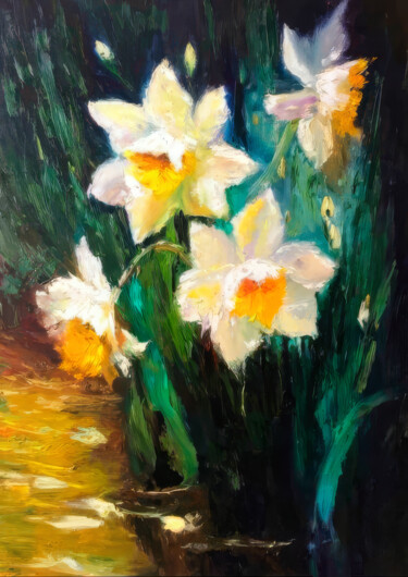 "Spring Daffodils" başlıklı Tablo Mariya Zhakupova tarafından, Orijinal sanat, Akrilik