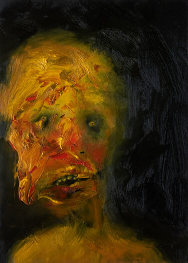 Pittura intitolato "Free as a Volcano" da Abbastanza, Opera d'arte originale, Olio