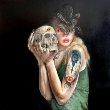 "Vanité ( Principe d…" başlıklı Tablo Françoise Stéfanski tarafından, Orijinal sanat, Akrilik Ahşap Sedye çerçevesi üzerine…