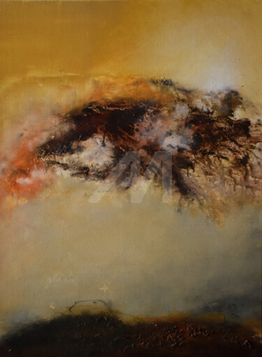 Painting titled "Au lever du jour" by Nelly Carnet, Original Artwork, Acrylic Mounted on Wood Stretcher frame