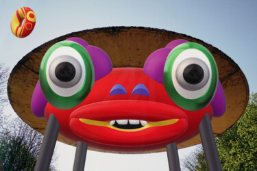 Artes digitais intitulada "16 portraits enfant…" por Loïc Frère, Obras de arte originais, Pintura digital Montado em Alumínio