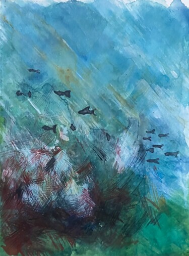 "Original Ocean Wate…" başlıklı Tablo Betül Yüksel tarafından, Orijinal sanat, Suluboya