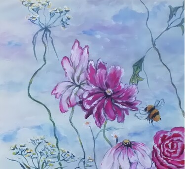 "Floral fantasies. R…" başlıklı Tablo Svetlana Rytkina tarafından, Orijinal sanat, Akrilik