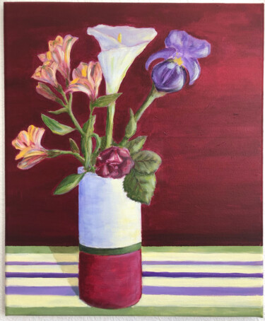 Peinture intitulée "Un peu de printemps…" par Fabienne Choyau, Œuvre d'art originale, Acrylique Monté sur Châssis en bois