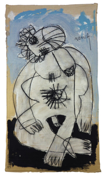 Pintura intitulada "Venus" por François Nasica, Obras de arte originais, Carvão