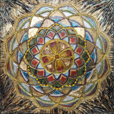 "Mandala Lotus 50x50…" başlıklı Tablo Наталья Поповцева tarafından, Orijinal sanat, Akrilik