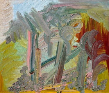 "Landscape with past…" başlıklı Tablo Evgeniya Minina Zhemi tarafından, Orijinal sanat, Petrol Ahşap Sedye çerçevesi üzerine…