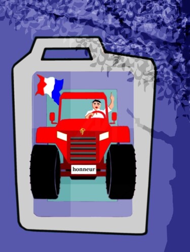 Arts numériques intitulée "Revendication." par Jean Pierre Poveda, Œuvre d'art originale, Peinture numérique