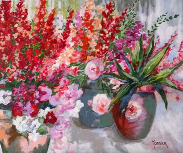 Peinture intitulée "ROUGE -2025" par Cathy Monnier, Œuvre d'art originale, Acrylique Monté sur Châssis en bois