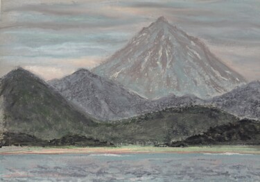 Vilyuchinsky Volcano in the Mist. Kamchatka. Soft Pastel