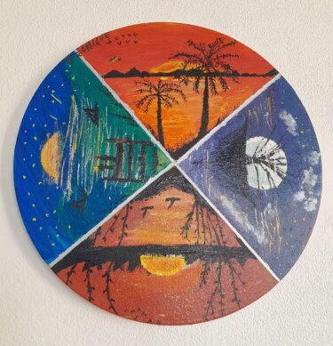 Painting titled "Une journée inoubli…" by Véronique Jacquemot, Original Artwork, Acrylic