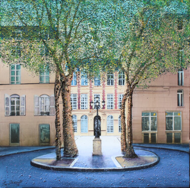 Peinture intitulée "Sous les feuillages…" par Elika Dessapt, Œuvre d'art originale, Acrylique Monté sur Châssis en bois