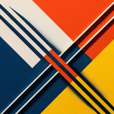 Grafika cyfrowa / sztuka generowana cyfrowo zatytułowany „GEOMETRIC-KOLORS 091” autorstwa Karavix, Oryginalna praca, Obraz g…