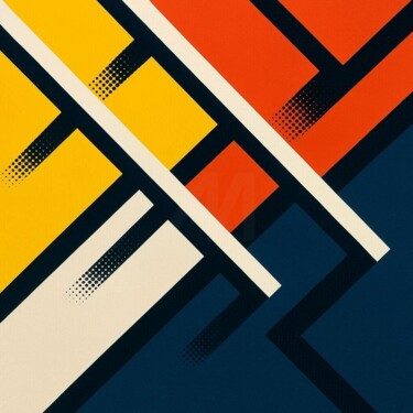 Digital Arts titled "GEOMETRIC-KOLORS 092" by Karavix, Original Artwork, AI generated image