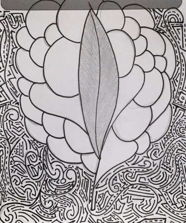 Σχέδιο με τίτλο "x0200" από Tariq Hazza, Αυθεντικά έργα τέχνης, Χαρτί