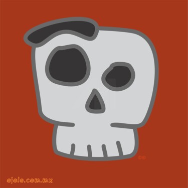 Grafika cyfrowa / sztuka generowana cyfrowo zatytułowany „ix miquiztli día” autorstwa Ojolo, Oryginalna praca, 2D praca cyfr…