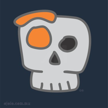 Digital Arts titled "ix miquiztli noche" by Ojolo, Original Artwork, 2D Digital Work