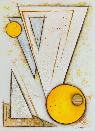 Painting titled "White noise" by Natasha Bali, Original Artwork, Acrylic Mounted on Wood Stretcher frame