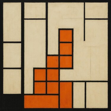 Grafika cyfrowa / sztuka generowana cyfrowo zatytułowany „GEOMETRIC-TETRAS 009” autorstwa Karavix, Oryginalna praca, Obraz g…