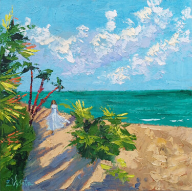 Pintura titulada "Path to the Sea." por Zina Vysota, Obra de arte original, Oleo