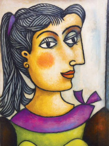 Digital Arts με τίτλο "Femme chevelue" από Pacôme Coquet, Αυθεντικά έργα τέχνης, Εικόνα που δημιουργήθηκε με AI Τοποθετήθηκε…