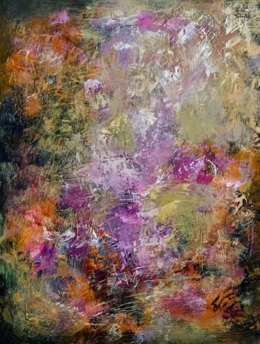Malerei mit dem Titel "Les fleurs" von Alyssa Pasquier, Original-Kunstwerk, Acryl Auf Keilrahmen aus Holz montiert